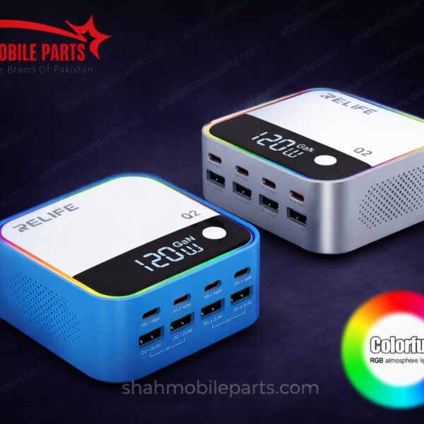 RELIFE Q2 120W 8-PORT GaN CHARGRGER /BLUE
