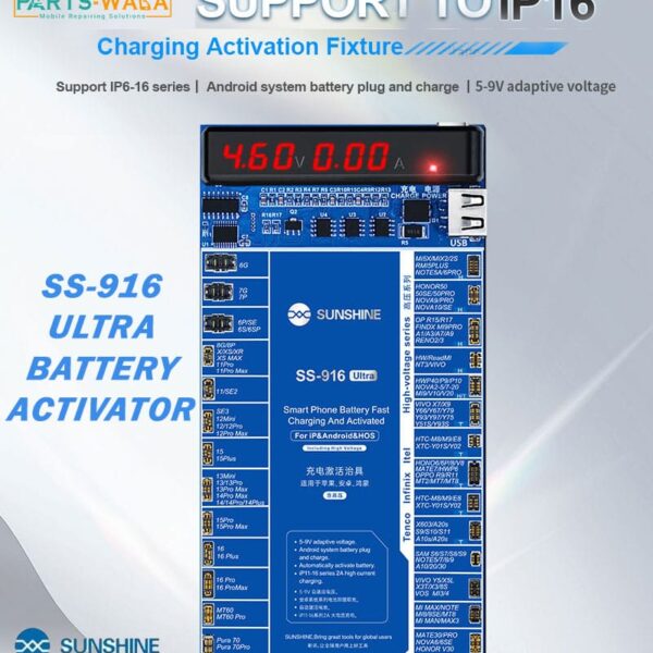 SUNSHINE SS-916 ultra IP Android Charging Activation Fixture/V2.0
